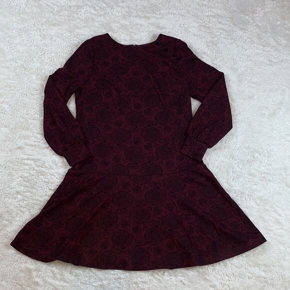 Ann Taylor Loft patterned long sleeved drop waist dress, size sp - Picture 3 of 11